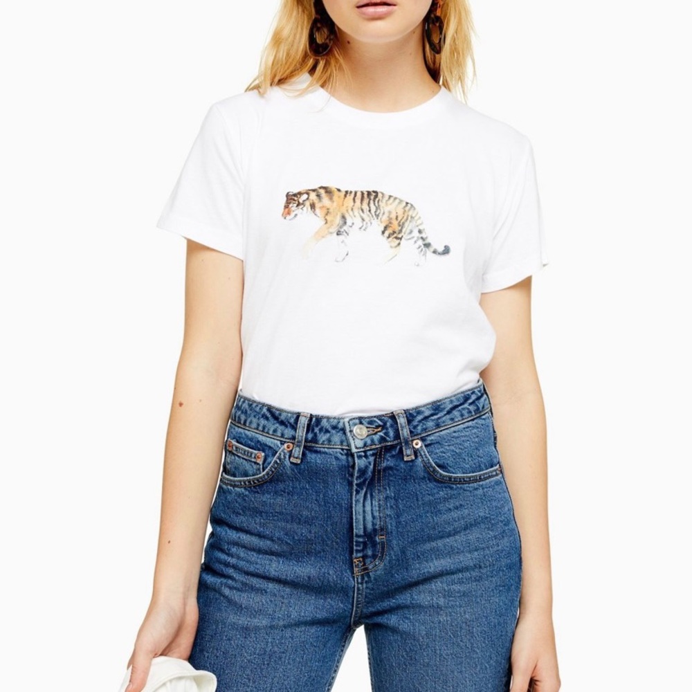 Topshop Walking Tiger T-Shirt